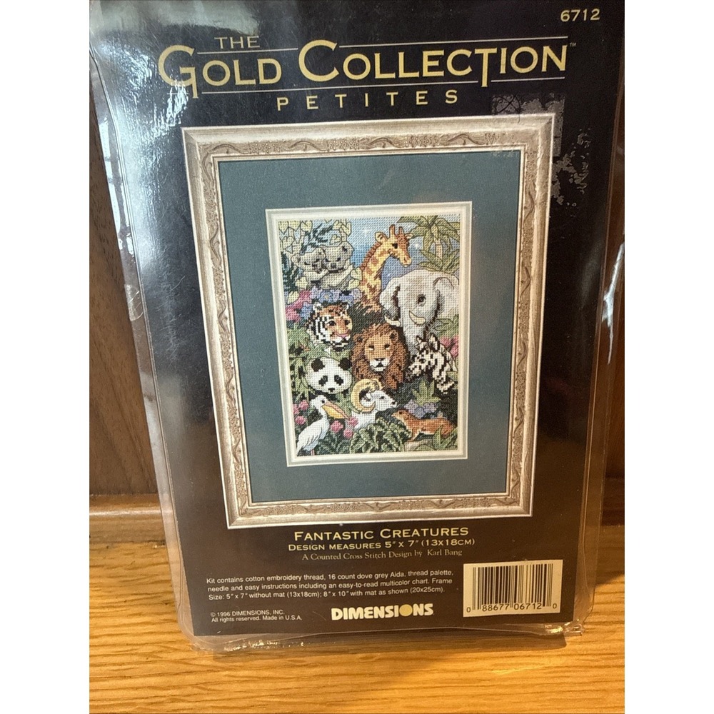 Dimensions Fantastic Creatures Gold Collection Petites Cross Stitch Kit 1996 USA - Picture 2 of 5